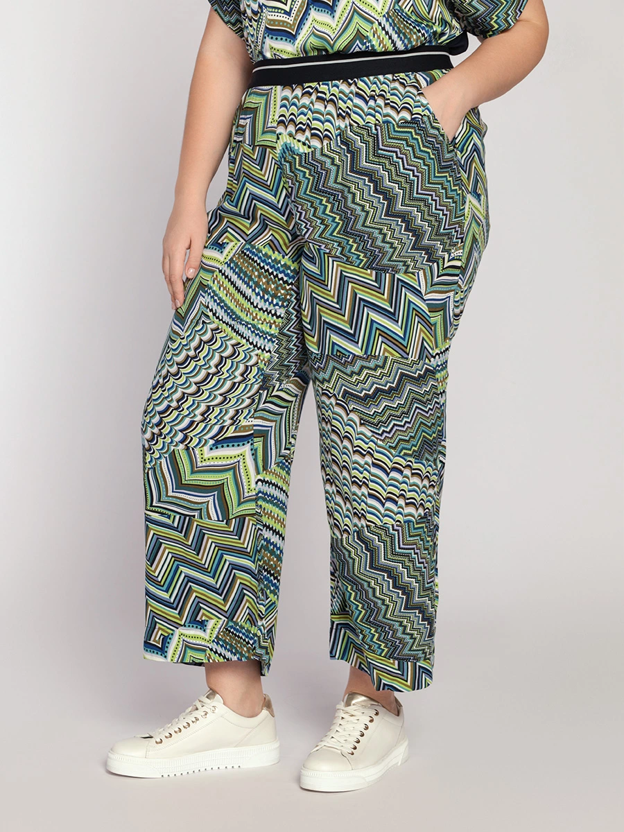 Брюки-кюлоты с эластичным поясом